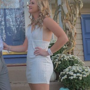 White form fitting dress
